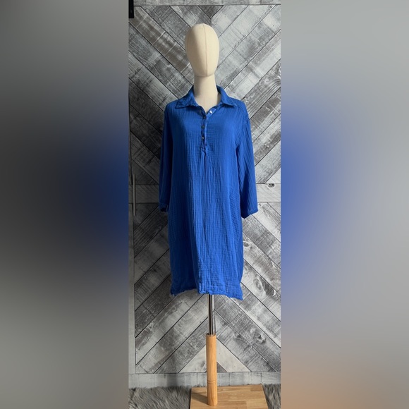 MICHAEL STARS NWOT CECILY DOUBLE GAUZE SHIRT DRESS - Picture 4 of 10